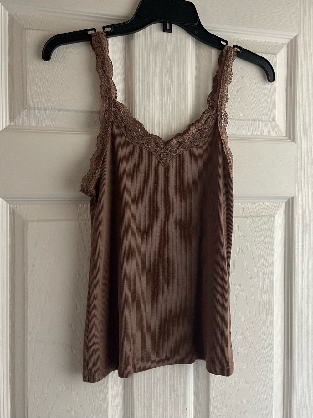 Brown lace tank top